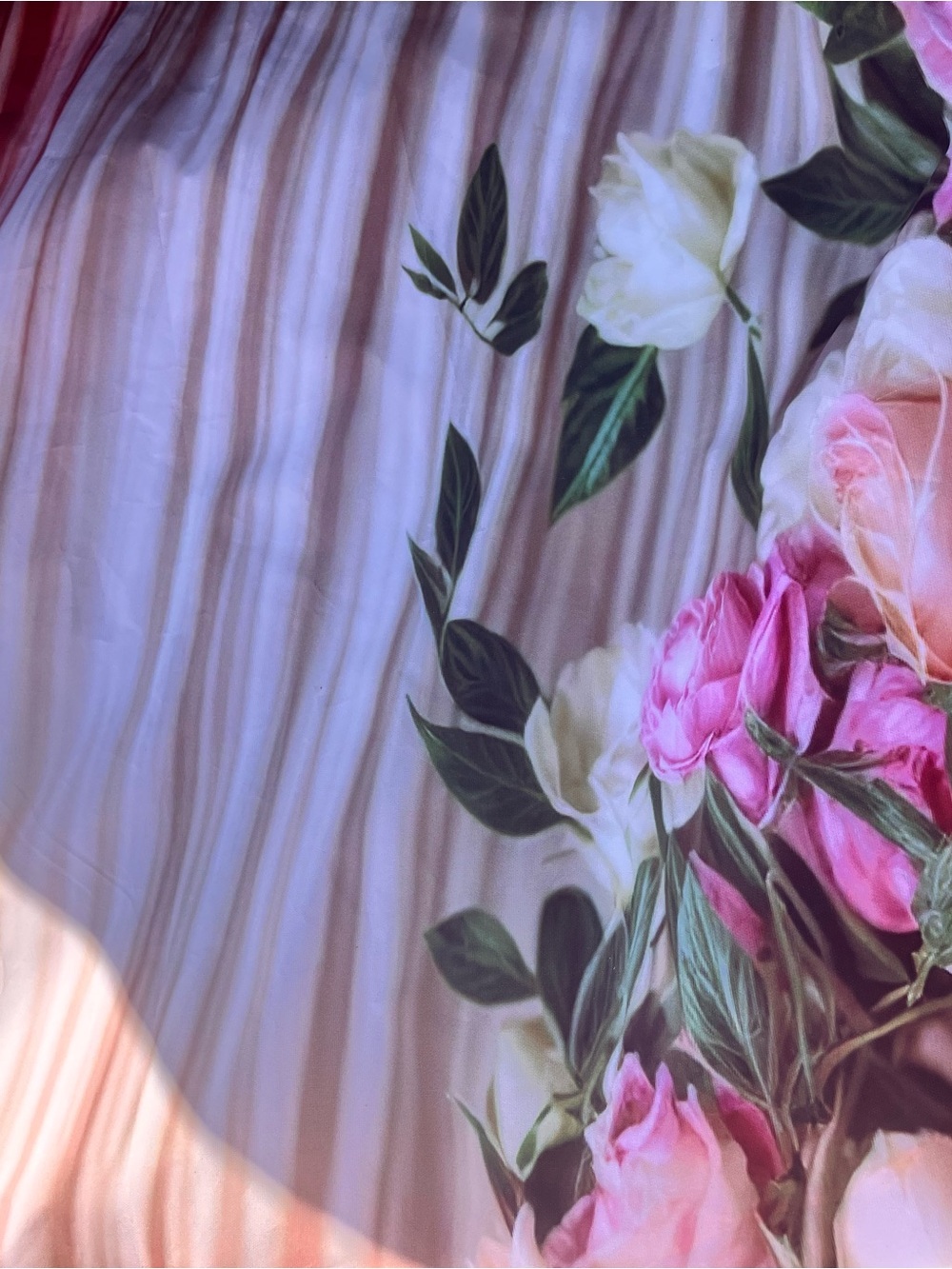 Floral Pink Rose Print photography or wall plastic large cover - Brand